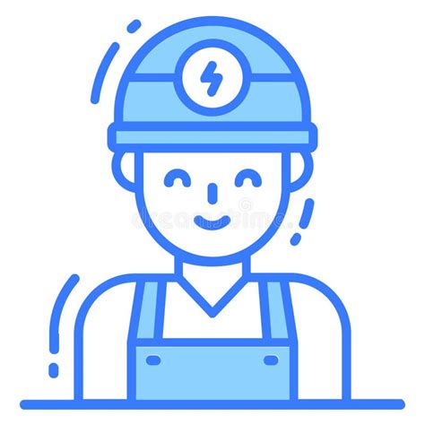 Electrician Icon Single Avatar Vector Illustration Stock Vector