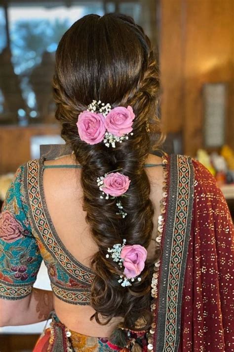 Floral Fiesta 13 Types Of Flowers For Your Bridal Hairstyle Messy Braided Hairstyles Bun