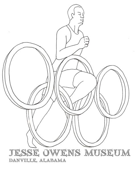 Jesse Owens Coloring Page Siadahojwal