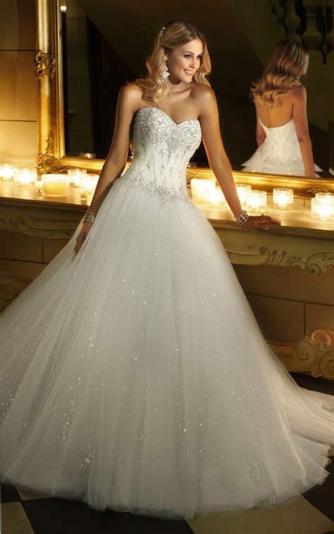2015hot Style Romantic Ball Gown Corset Beaded Lace Bodice Bridal