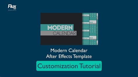 MODERN CALENDAR After Effects template TUTORIAL - YouTube