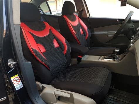 Car Seat Covers Protectors Dodge Journey Black Red No17 Complete
