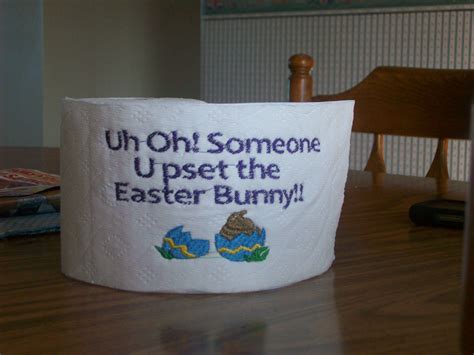 This Is An Easter Design On Toilet Paper The Egg Design Is By Goodies