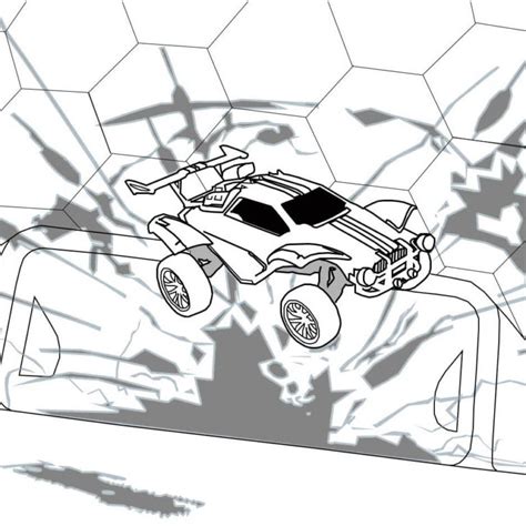 Rocket League Coloring Pages Octane the Racing Car  XColorings.com