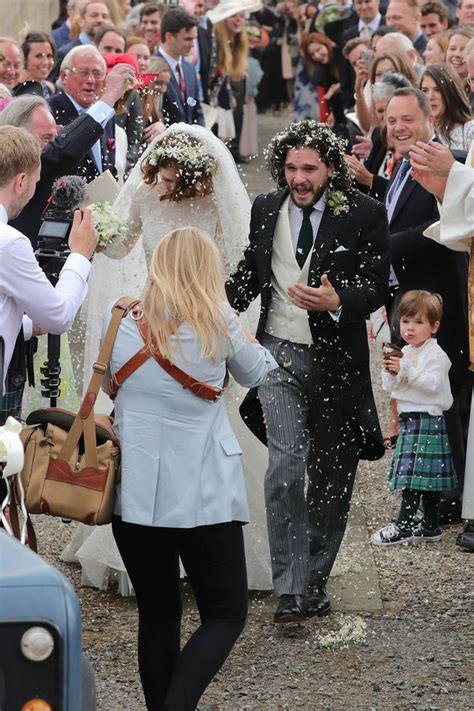 Kit Harington Wedding Sophie Turner Wows In Thigh Skimming Dress
