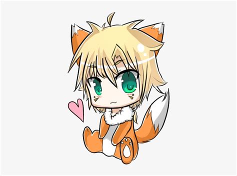 Mswgnab Cute Anime Fox Boy Transparent Png 500x550 Free Download
