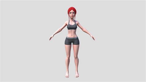 stylized female character base mesh buy royalty free 3d model by your 3d character