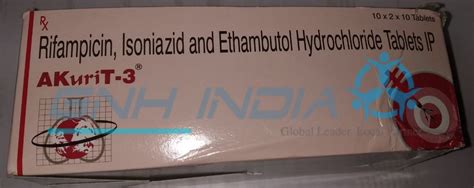 buy rifampicin isoniazid and ethambutol hydrochloride ip akurit 3 tab 150mg 75mg 275mg at best