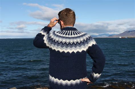 The icelandic sweater, a thick, woollen jumper made from the fresh wool sheared from the country's sheep, not only looks fashionable but also repels rain, snow and wind. Handknitting Association of Iceland - Skólavörðustígur ...