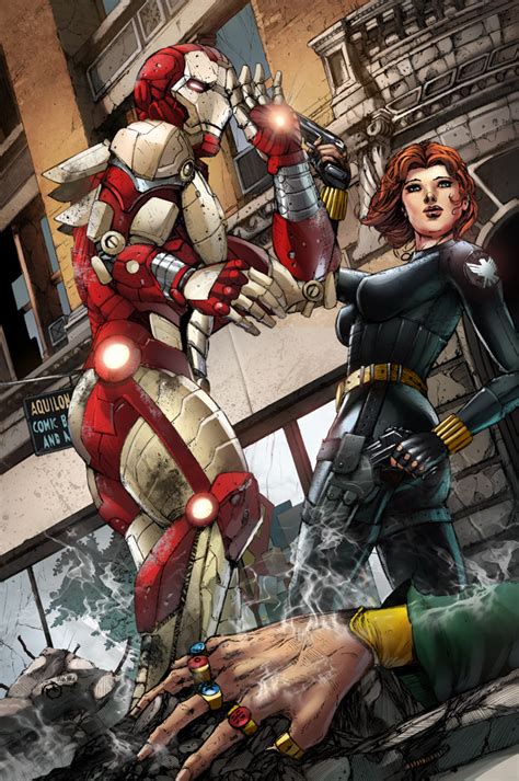 Produced by marvel studios and distributed by walt disney studios motion pictures. FCBD Iron Man and Black Widow by JwichmanN on DeviantArt