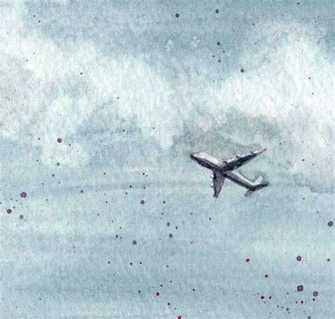Airplane In The Sky Limited Edition Watercolor Print 22 Airplane