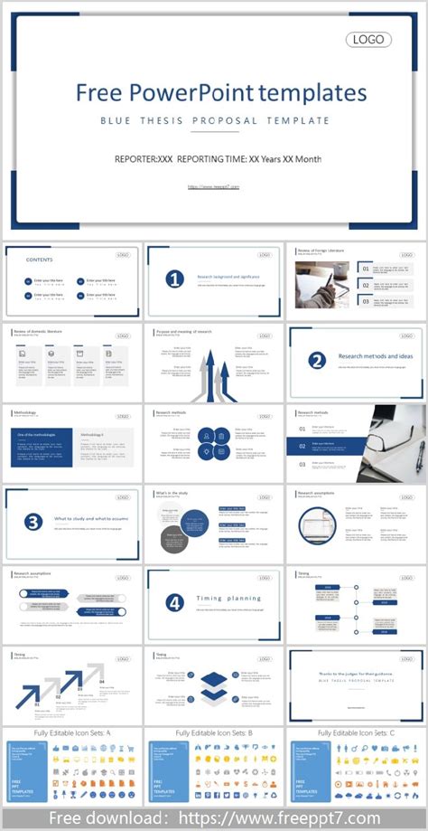 Thesis Defense Powerpoint Template Free Download Printable Templates