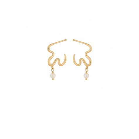 Ocean Dream Pearl Earrings In Gold By Pernille Corydon