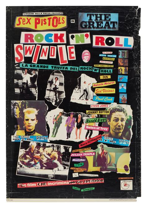 sex pistols the great rock ‘n roll swindle promotional poster 1980 rock and roll books