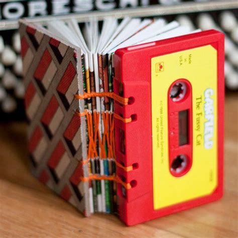 Garfield Upcycled Cassette Tape Book Ooak Ready To Ship Etsy