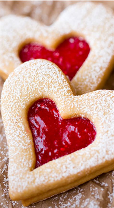 Valentines Linzer Cookies ~ They Taste Heavenly Heart Shaped Cookies