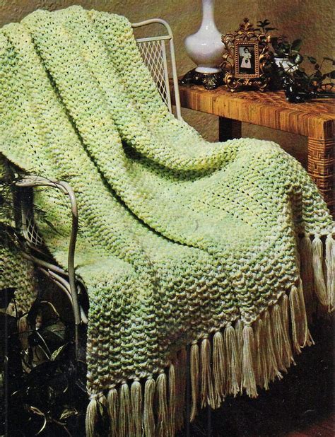 Afghan Knitting Pattern Thick And Quick Simple Afghan Etsy