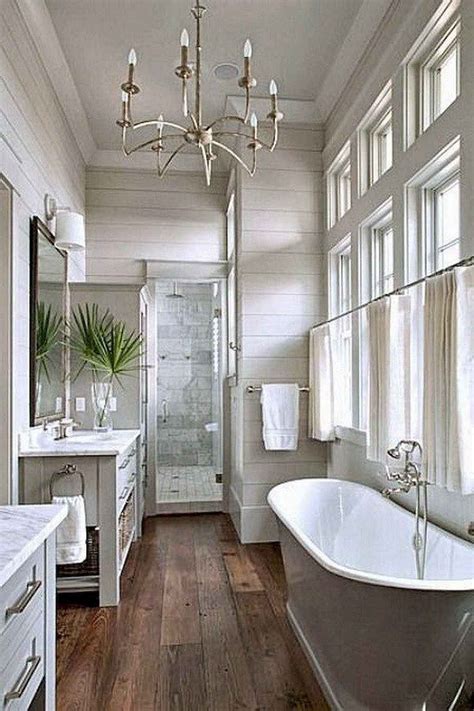 When coming up with bathroom ideas, it's also important to consider the location of your current plumbing. 24 Modern Farmhouse Bathroom Remodel Ideas | Farmhouse master bathroom, Beach house bathroom ...