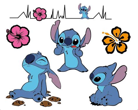 Lilo and Stitch Monogram Cutting Files and Clipart Svg Png