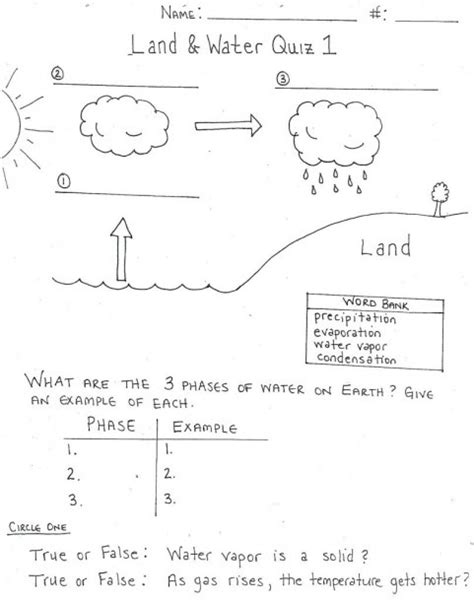 Blank Water Cycle Diagram Printable