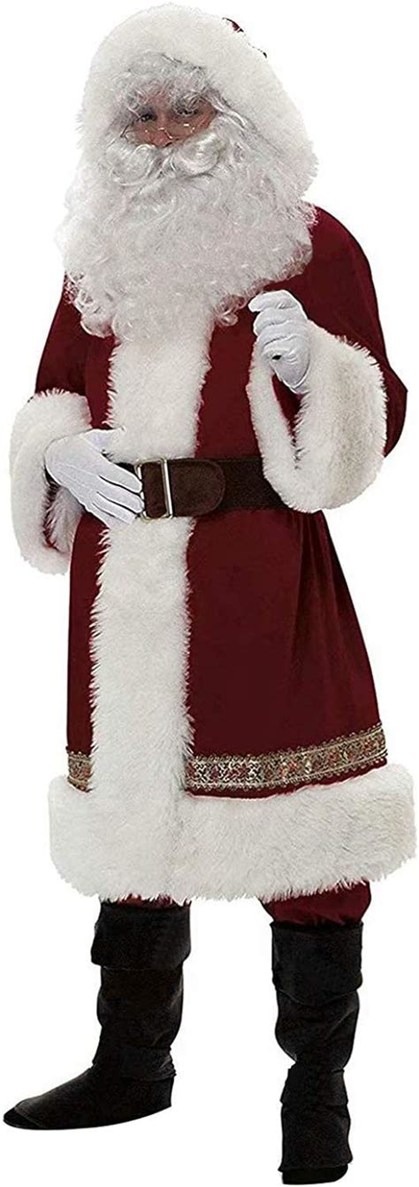 Jsadfojas Santa Claus Costume For Adult Men Professional Father