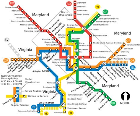 Dc Metro Orange Line Map Large World Map