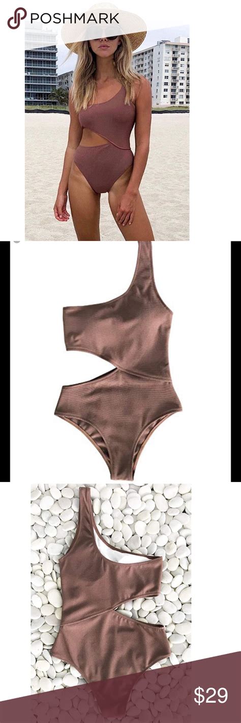 Cupshe Brown Candy Rain One Piece Swimsuit One Piece
