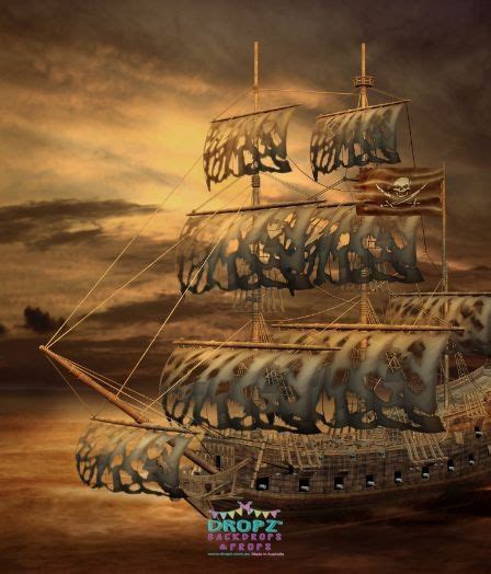 Vintage Pirate Ship Photography Backdrop Backdrops Pirate Ship Art