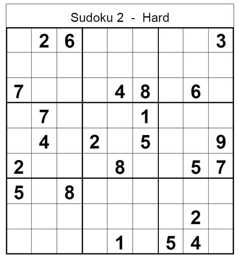 Hard Printable Sudoku Puzzles Printable World Holiday