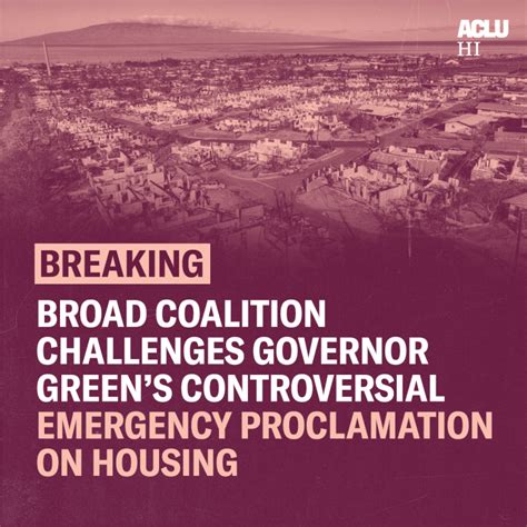 Broad Coalition Challenges Governor Greens Controversial Emergency Proclamation On Housing
