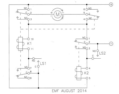 When the switch is closed, current start flowing through the coil, and by the concept of electromagnetic induction, magnetic field is generated in the coil which attracts the movable armature and the com port get connected with nc (normally. Electric Motor Reversing Switch Wiring Diagram | Free ...