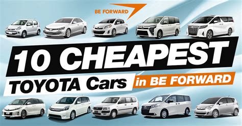 10 Cheapest Toyota Cars In Be Forward