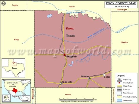 Knox County Map Texas