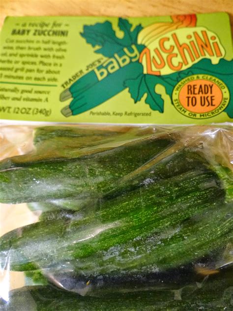 Zucchini or zucchinis), courgette (/kʊərˈʒɛt/; Trader Joe's 365: Day 116 - Baby Zucchini