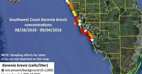 Fwc Releases Red Tide Map Through September 4th