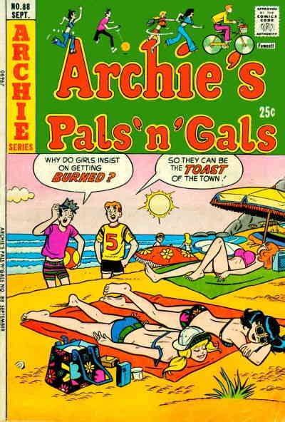 Archies Pals N Gals 88 Gd Archie Low Grade Comic September 1974 Bikini Co Comic Books