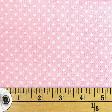 Fabric Creations Light Pink With White Polka Dots Fat Quarter Pre Cut