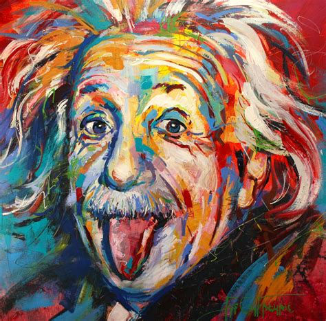 Albert Einstein By Jos Coufreur Paintings For Sale Bluethumb