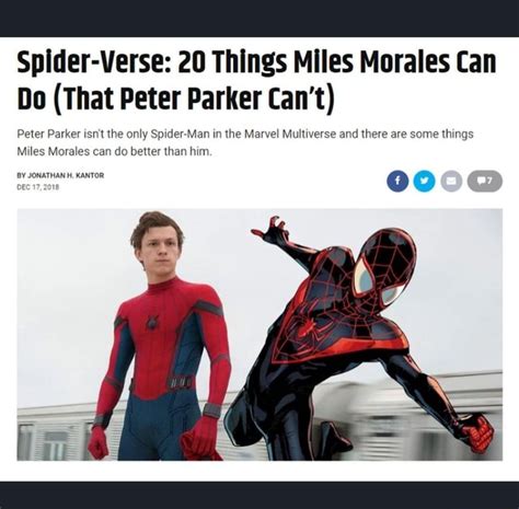 Spider Verse 20 Things Miles Morales Can Do That Peter Parker Cant
