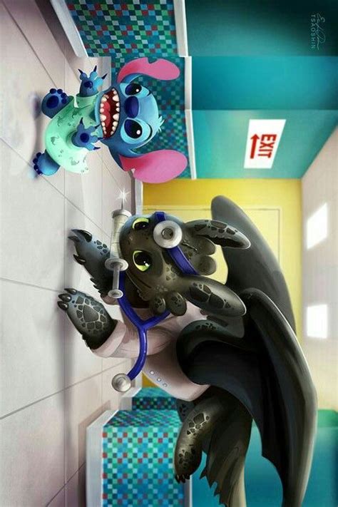 Stitch And Toothless In With Images Toothless And Stitch Cute