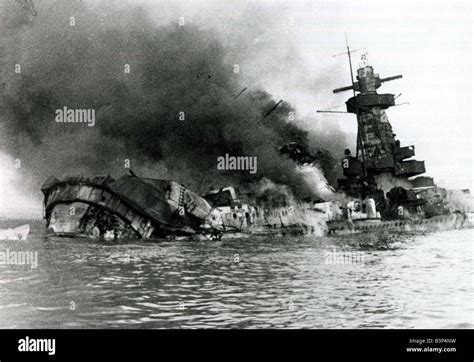 German Pocket Battleship Graf Spee Sinking War Ww2 Ship Being Sunk