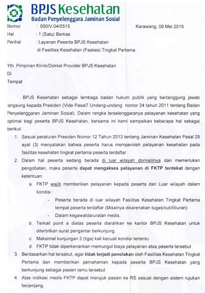 Surat Pernyataan Keluar Dari Pbi Bpjs Kesehatan Bagi Contoh Surat My Xxx Hot Girl