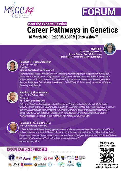 Meet The Experts Session Career Pathways In Genetics Persatuan