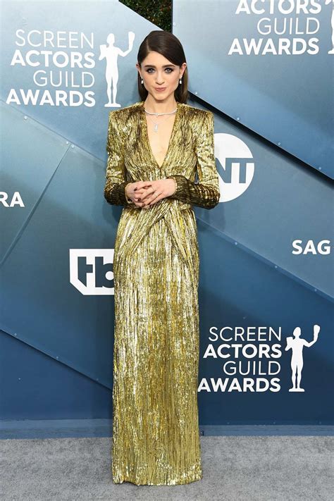 natalia dyer attends the 26th annual screen actors guild awards at the shrine auditorium in los