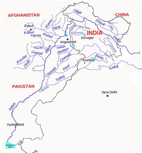 Indus River System Jhelum Chenab Ravi Beas And Satluj Pmf Ias
