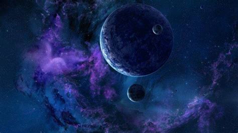 Artwork Digital Art Space Galaxy Stars Planet Moon Wallpapers Hd