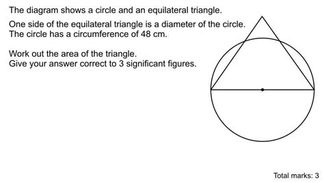 The Diagram Shows A Circle And An Equilateral Triangle One Side Of The