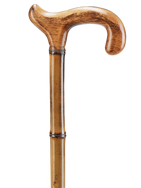 Bamboo Walking Stick With Derby Grip In Natural Beech Ossenberg Gmbh