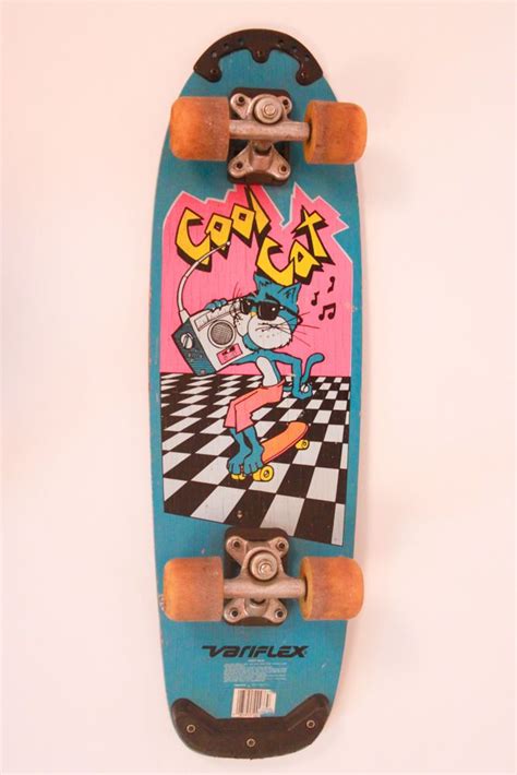 Vintage 80s Variflex Cool Cat Complete Skateboard Variflex Vintage