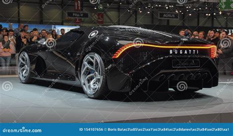 Switzerland Geneva March 10 2019 Bugatti La Voiture Noire Rear